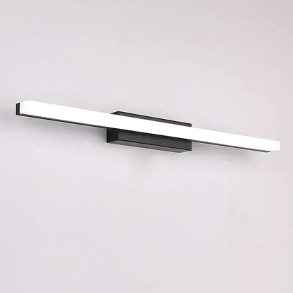 Modern black rectangular decorbites led mirror light with sleek minimalist design and bright white illumination for vanity use