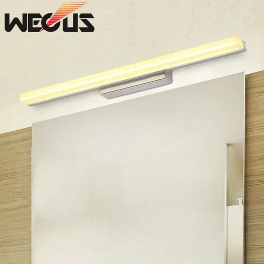 DecorBites led mirror light with slim rectangular design and warm white illumination for vanity wall use