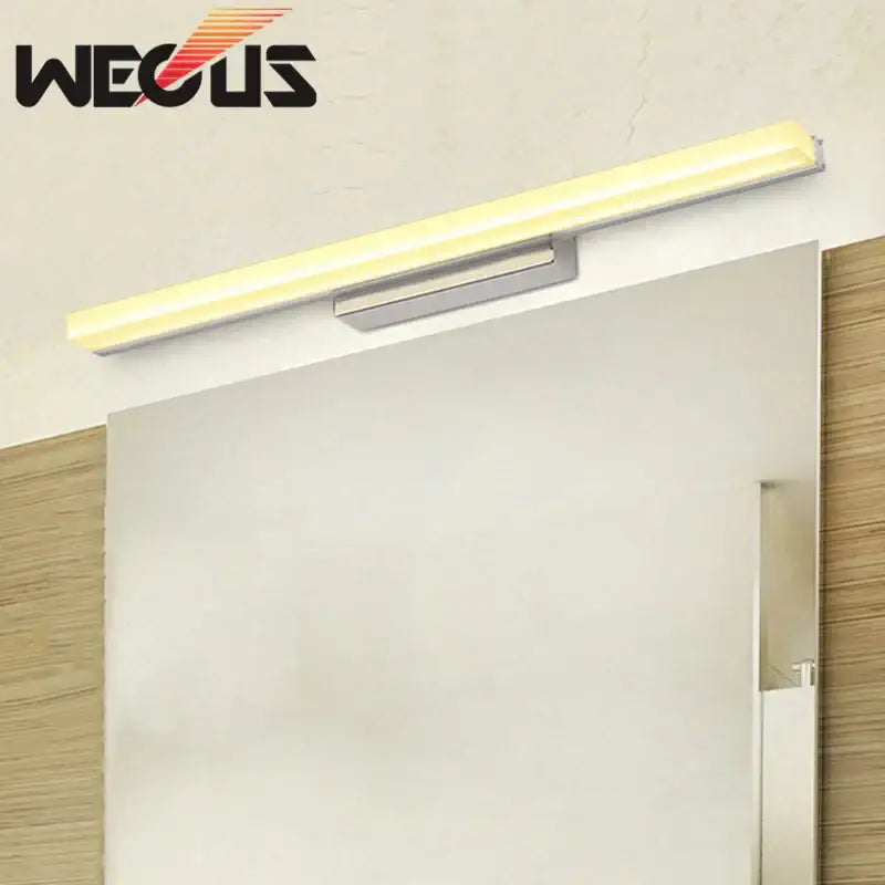 DecorBites led mirror light with slim rectangular design and warm white illumination for vanity wall use