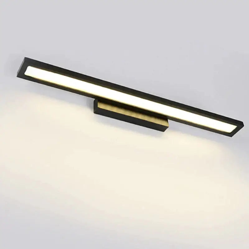 Modern black rectangular decorbites led mirror wall lamp with warm white led mirror light for bathroom makeup use