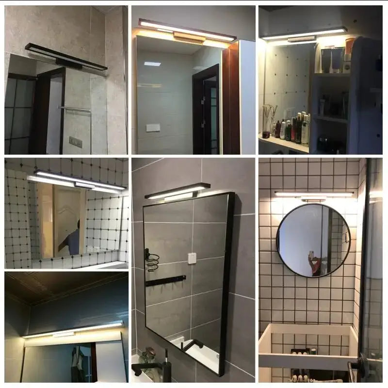 Modern decorbites led mirror wall lamp with sleek slim profile and warm white led mirror light for bathroom makeup use