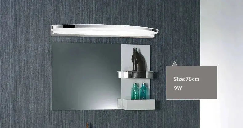 Modern chrome-finished decorbites led mirror light fixture with integrated waterproof anti-fog lighting for bathroom