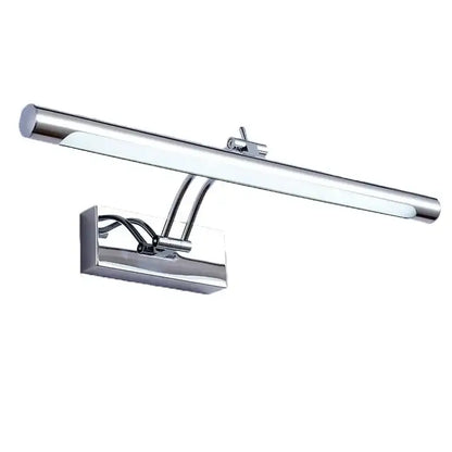 Chrome-finished rectangular led mirror light with adjustable arm for bathroom wall decor by decorbites led mirror light