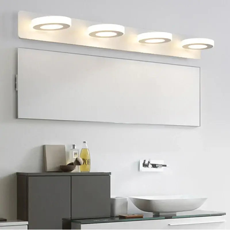 Modern white rectangular bathroom mirror with led light acrylic frame by decorbites led mirror for indoor use