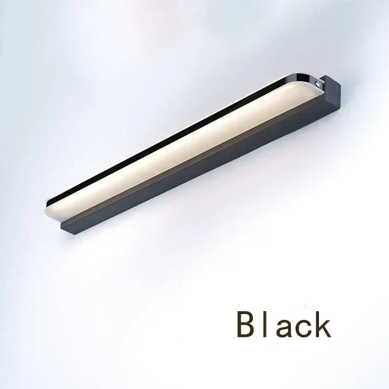 Black modern led wall sconce with frosted glass diffuser in decorbites led mirror stainless steel bathroom vanity light