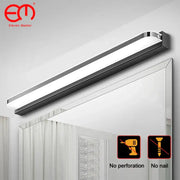 Modern chrome finished decorbites led mirror light with sleek rectangular design and integrated diffuser for bathroom vanity lighting