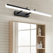 DecorBites led mirror light wall lamp in black and chrome with sleek rectangular design for modern bathrooms