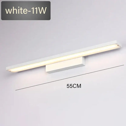 White 11w decorbites led mirror wall lamp with sleek modern design 55cm length for indoor lighting use