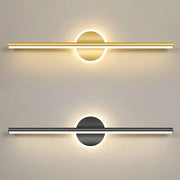 Modern minimalist DecorBites LED mirror wall lamp with sleek gold and black bars for luxury indoor lighting