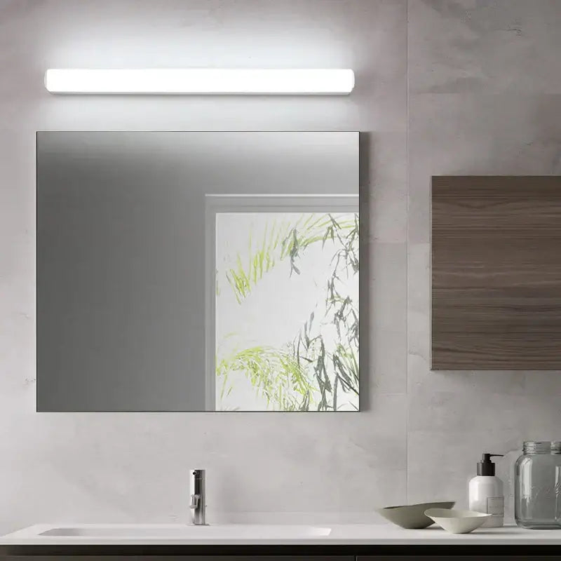 Modern rectangular bathroom mirror with sleek silver frame and integrated led lighting decorbites led mirror wall sconces