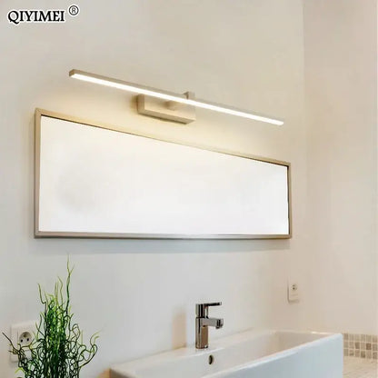 Modern silver decorbites led mirror lights with sleek rectangular design for waterproof indoor bathroom lighting