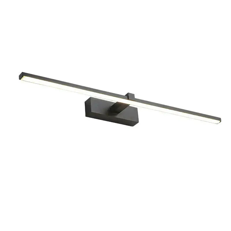 Modern black DecorBites LED mirror lights with sleek rectangular design and minimalist bracket for bathroom use