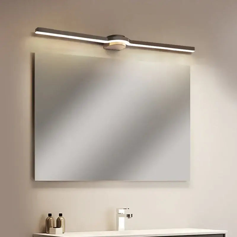 Modern brushed metal decorbites led mirror wall sconce with integrated led illumination for bathroom and kitchen use