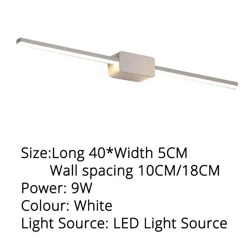 White led decorbites led mirror wall sconces with sleek modern design and two bars for bathroom dressing table use