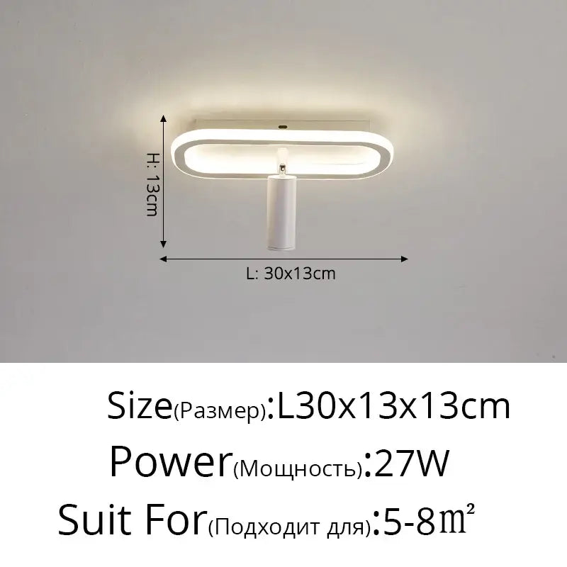 Modern chandelier decorbites led modern with sleek white oval design and cylindrical stem for indoor living room lighting