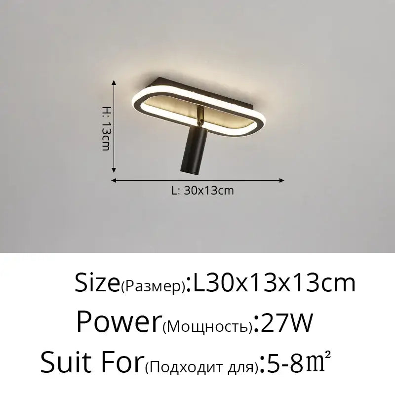 Modern chandelier decorbites led modern with sleek black metal frame and integrated led strip for indoor lighting