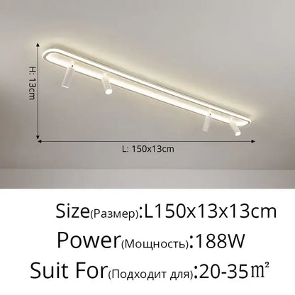 Modern chandelier decorbites led modern white ceiling light with integrated spotlights for indoor living room and bedroom lighting