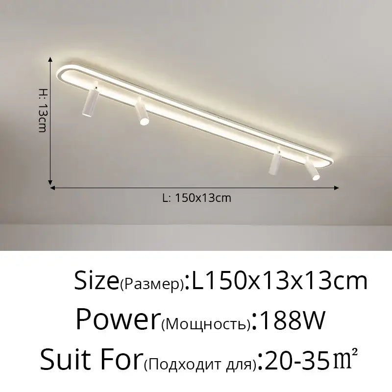 Modern chandelier decorbites led modern white ceiling light with integrated spotlights for indoor living room and bedroom lighting