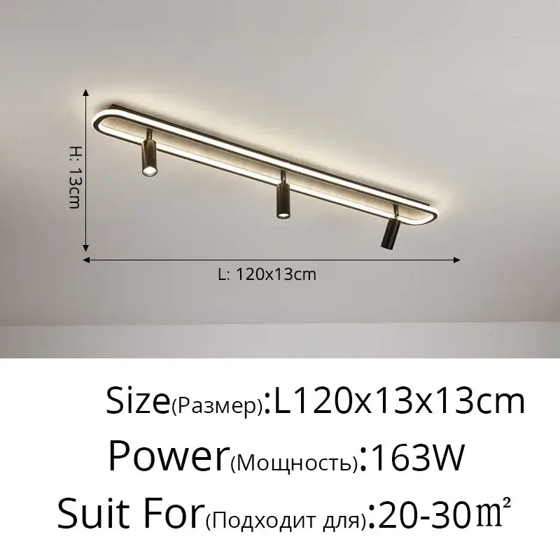 Modern chandelier by DecorBites LED modern features brushed metal with three adjustable spotlights for indoor lighting