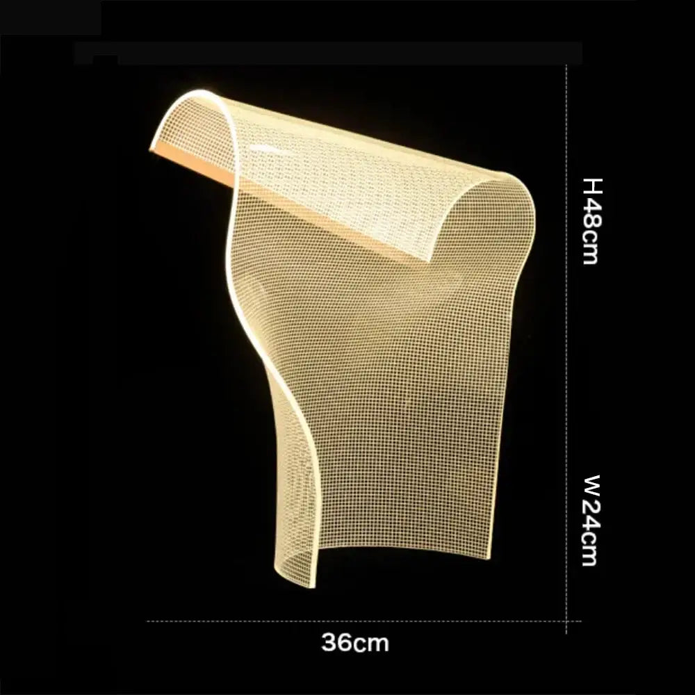 A decorbites led modern floor lamp with curved golden mesh light fixture and sleek metallic frame for living room decor