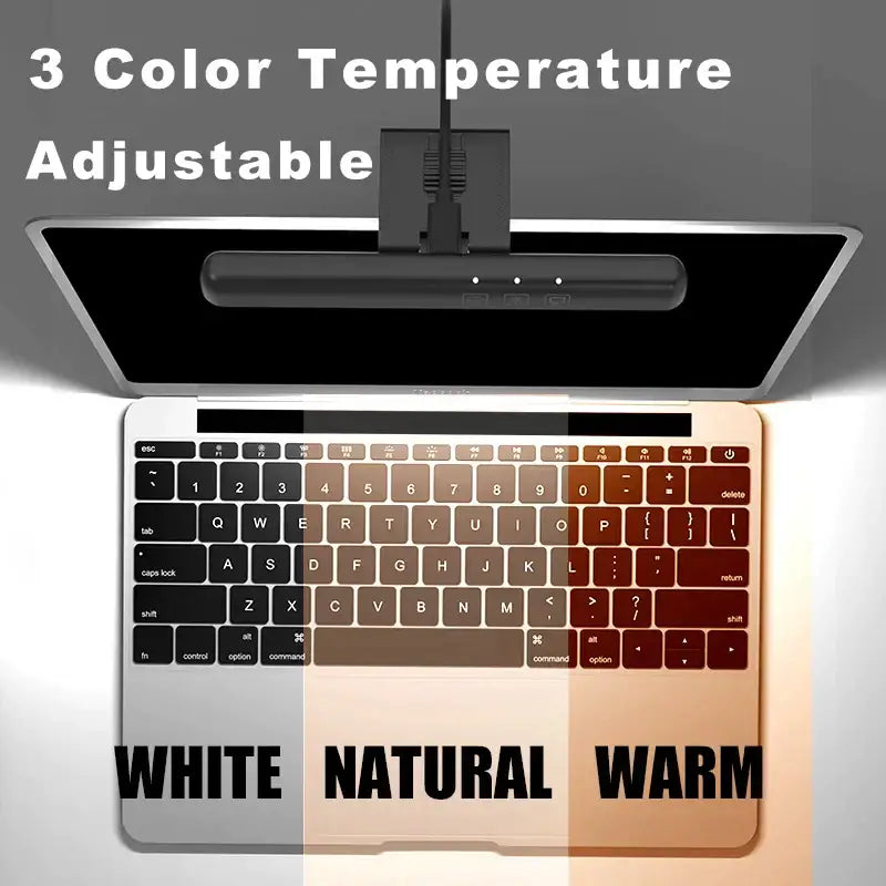 Decorbites led monitor black desk lamp with minimalist design three color temperature settings usb powered monitor screen light