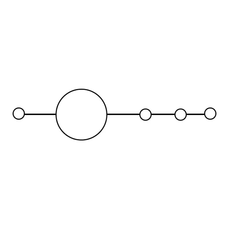 A minimalist line drawing of a chain with circles for decorbites led moon wall lamp home decoration and ambiance