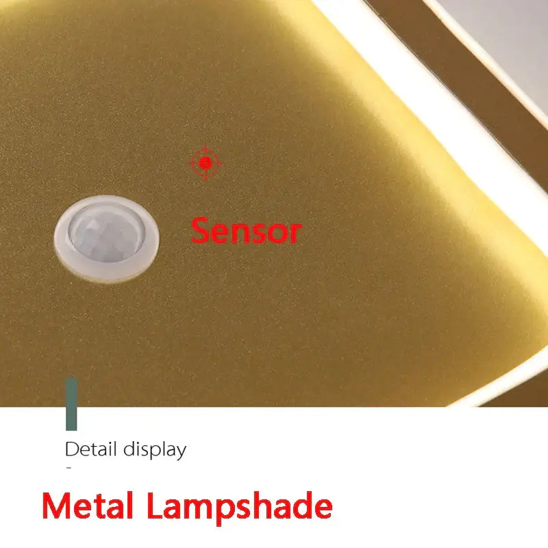 Gold-finished metal decorbites led motion sensor ceiling lamp with built-in sensor for indoor lighting fixtures