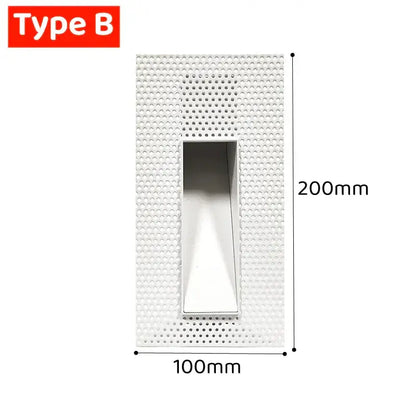 White perforated metal wall lamp switch plate with rectangular sliding lever for decorbites led motion sensor fixture