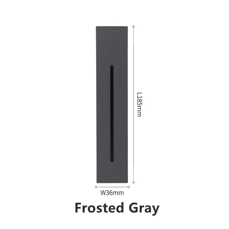 Frosted gray rectangular decorbites led motion wall lamps with sleek vertical slot for indoor outdoor use ip20 ip65