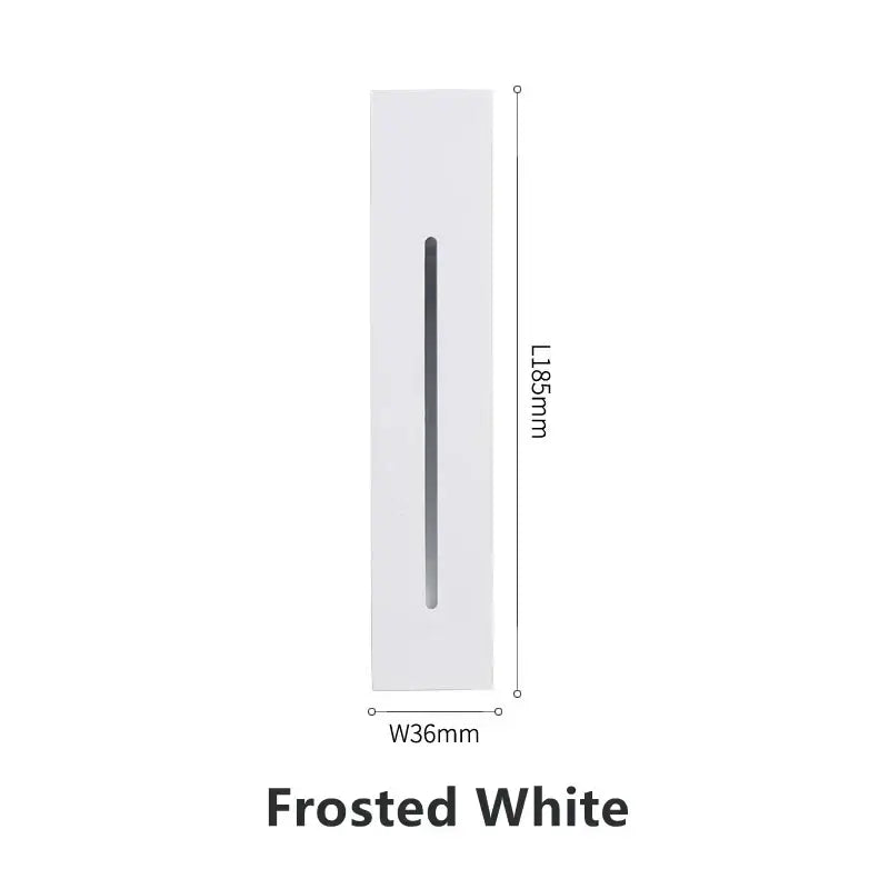 Frosted white rectangular DecorBites LED motion wall lamps with sleek vertical slot for indoor outdoor lighting