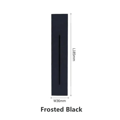 Frosted black rectangular wall lamps with vertical slit illumination decorbites led motion sensor for indoor outdoor use