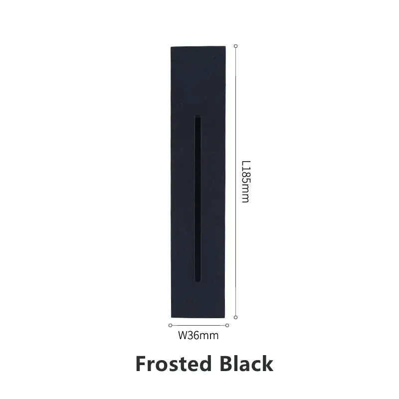 Frosted black rectangular wall lamps with vertical slit illumination decorbites led motion sensor for indoor outdoor use