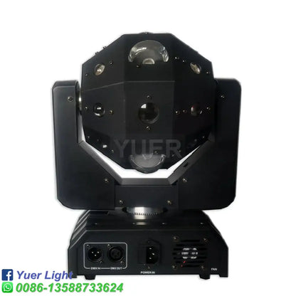 Black yuer light dmx moving head ball laser with geometric head and control ports for disco dj beam use