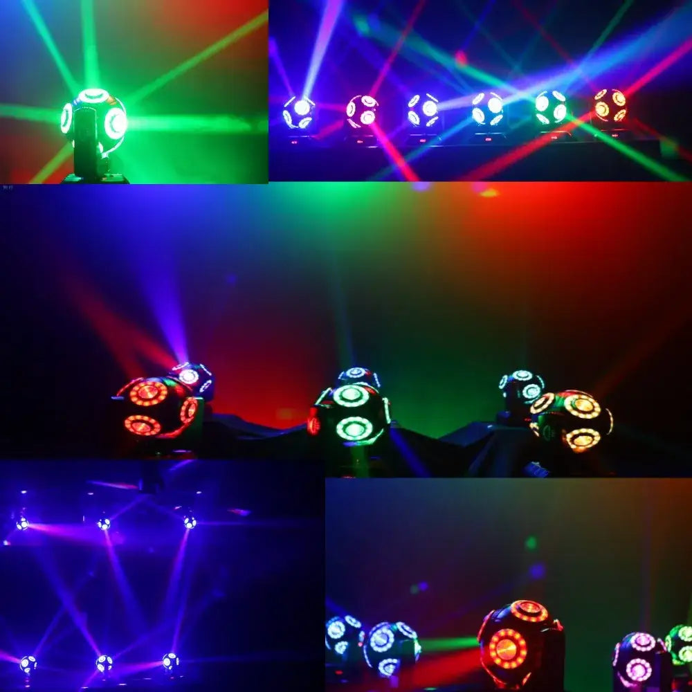 Decorbites led moving head beam light with rgbw halo emitting vibrant multicolor laser beams for disco stage lighting