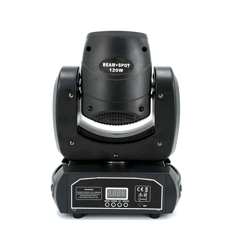 Black beam spot 120w led moving head spotlight with silver trim for decorbites led moving dj stage lighting