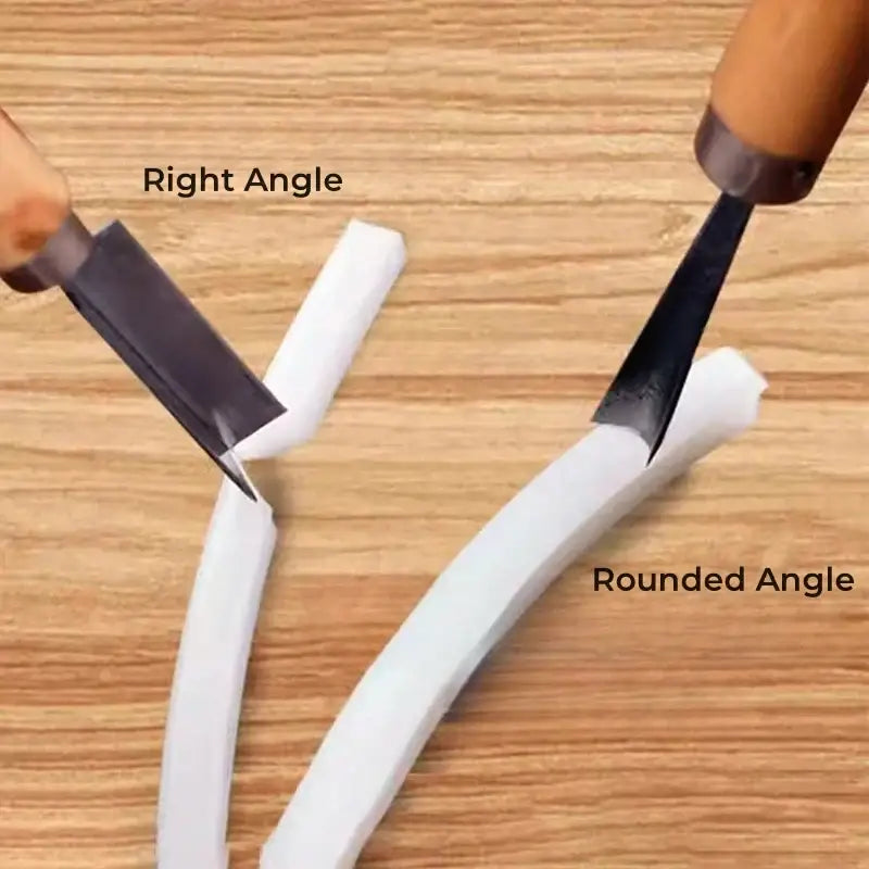 White plastic pipe shaped with decorbites led neon light carving knife hand tool for woodworking and neon light installation