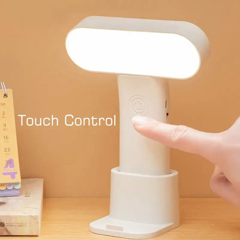 White sleek touch-controlled decorbites led nightlight with modern minimalist design for versatile indoor lighting