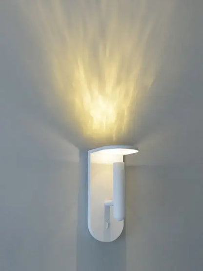 White minimalist decorbites led nordic wall lamp with sleek modern design casting warm led nordic flame light