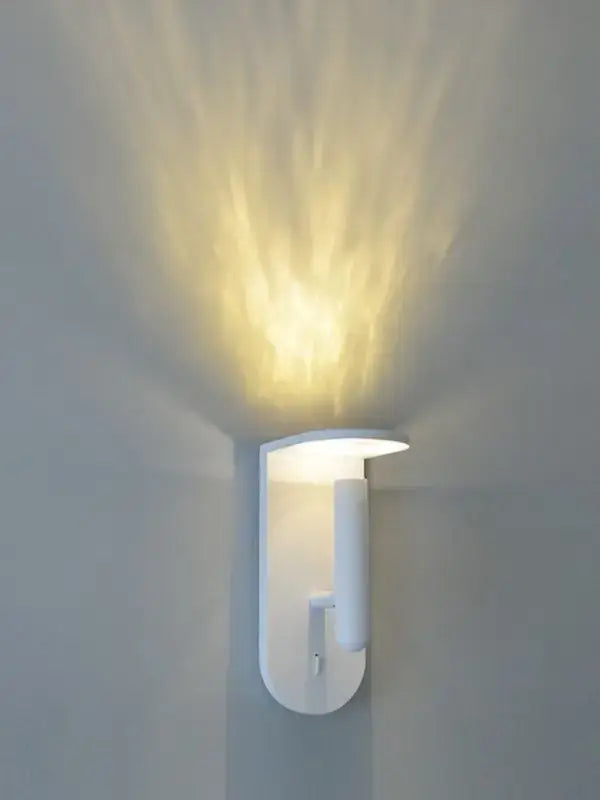 White minimalist decorbites led nordic wall lamp with sleek modern design casting warm led nordic flame light