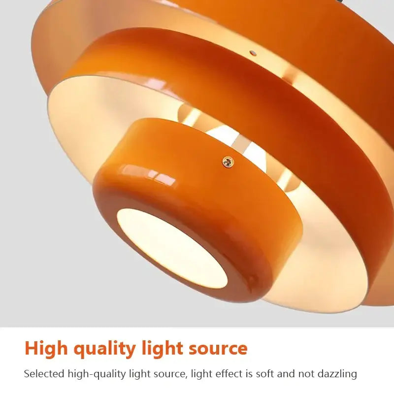 Decorbites led nordic orange tiered pendant lights with glossy finish providing warm diffused illumination for indoor decor
