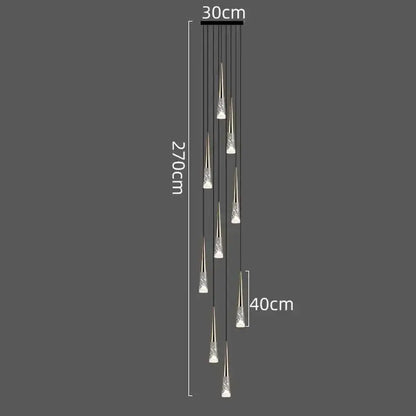 Modern minimalist pendant decorbites led nordic chandelier with tapered glass shades and black ceiling mount for indoor use