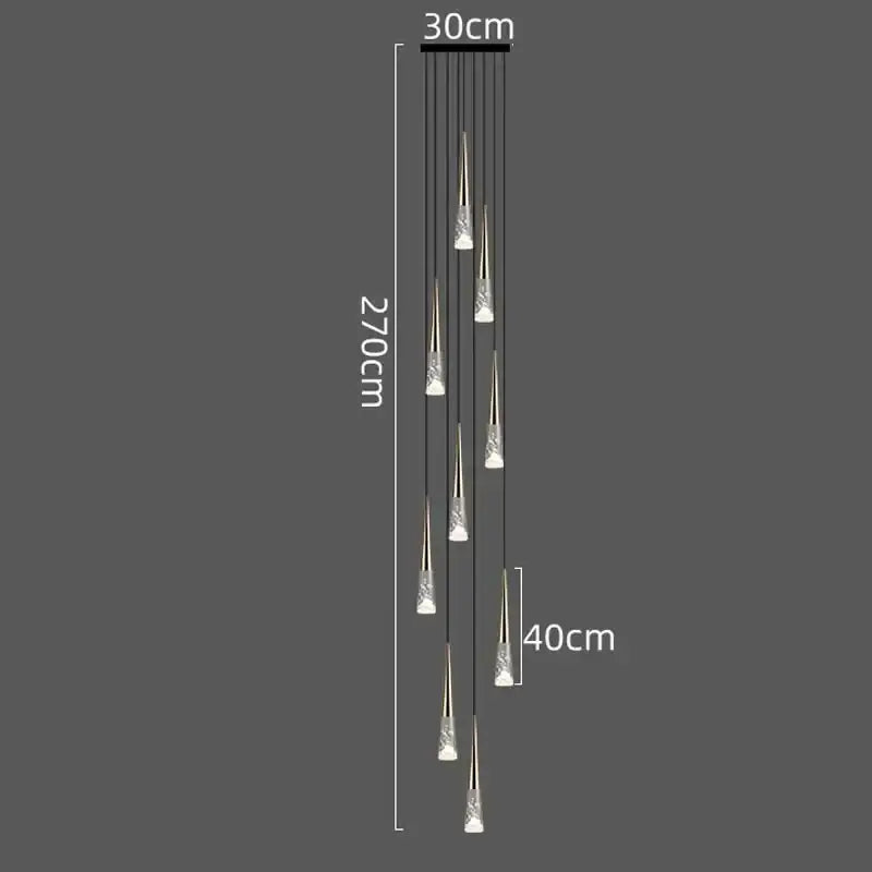 Modern minimalist pendant decorbites led nordic chandelier with tapered glass shades and black ceiling mount for indoor use