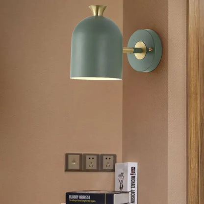 Modern teal wall lamp with brass accents and dome shade decorbites led nordic wall lamp for kitchen and bedroom