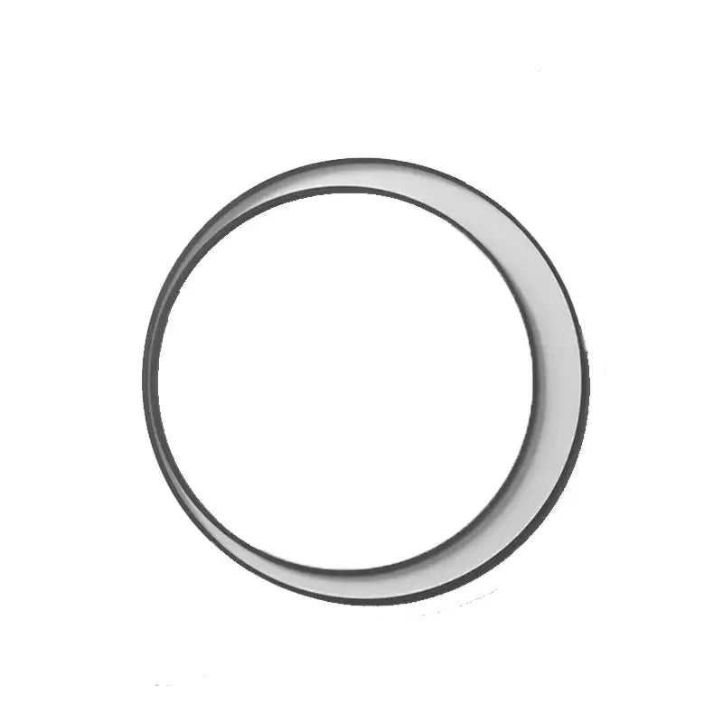 A sleek silver-toned metal ring with polished finish featured in decorbites led outdoor moon wall lamp sconce