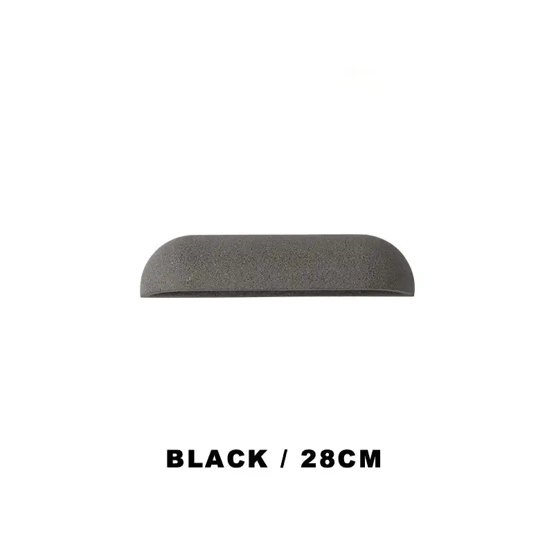 Black 28cm long semi-circular wall lamp with textured matte finish for DecorBites led outdoor wall use