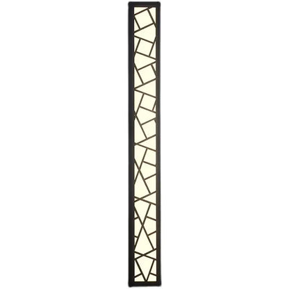 Black-framed decorbites™ led outdoor wall lamp with cream mosaic glass panels aluminum for villa porch sconce