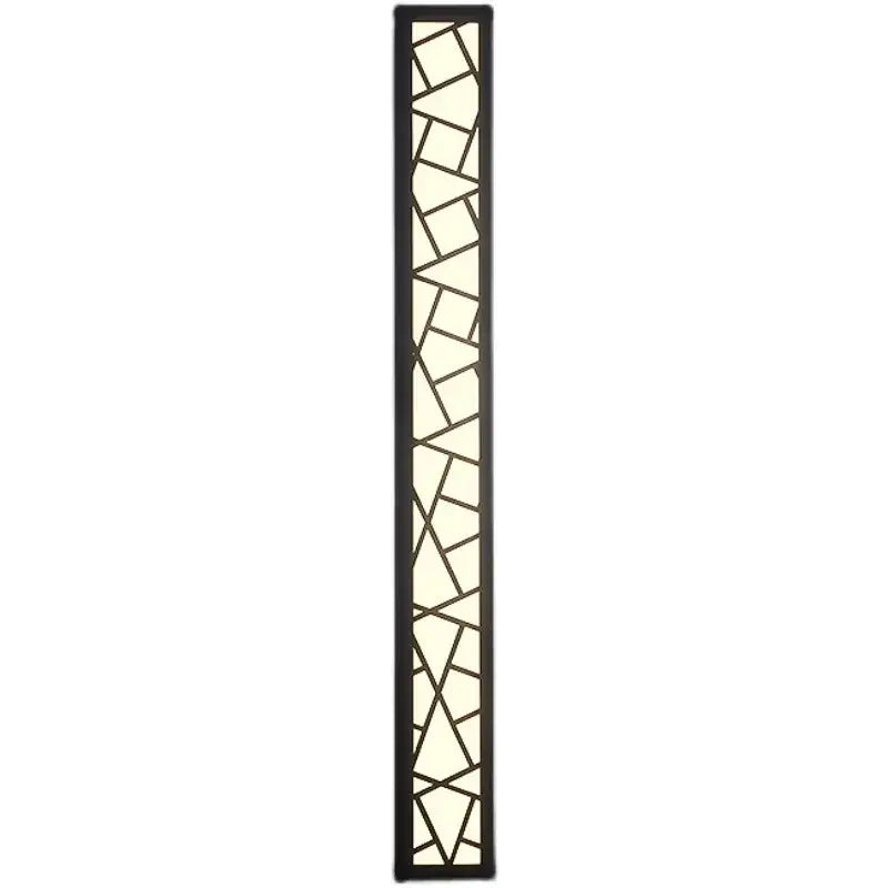 Black-framed decorbites™ led outdoor wall lamp with cream mosaic glass panels aluminum for villa porch sconce