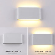Modern rectangular decorbites led outdoor wall lamps with sleek black or white finish and warm led outdoor wall lighting