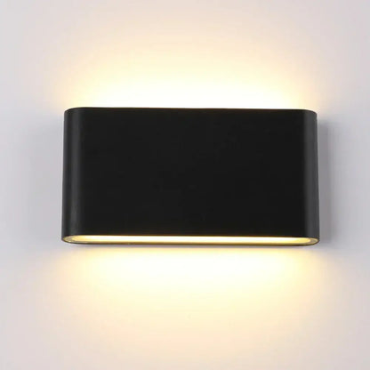 Black rectangular decorbites led outdoor wall lamp with sleek modern design and warm ambient lighting for corridors