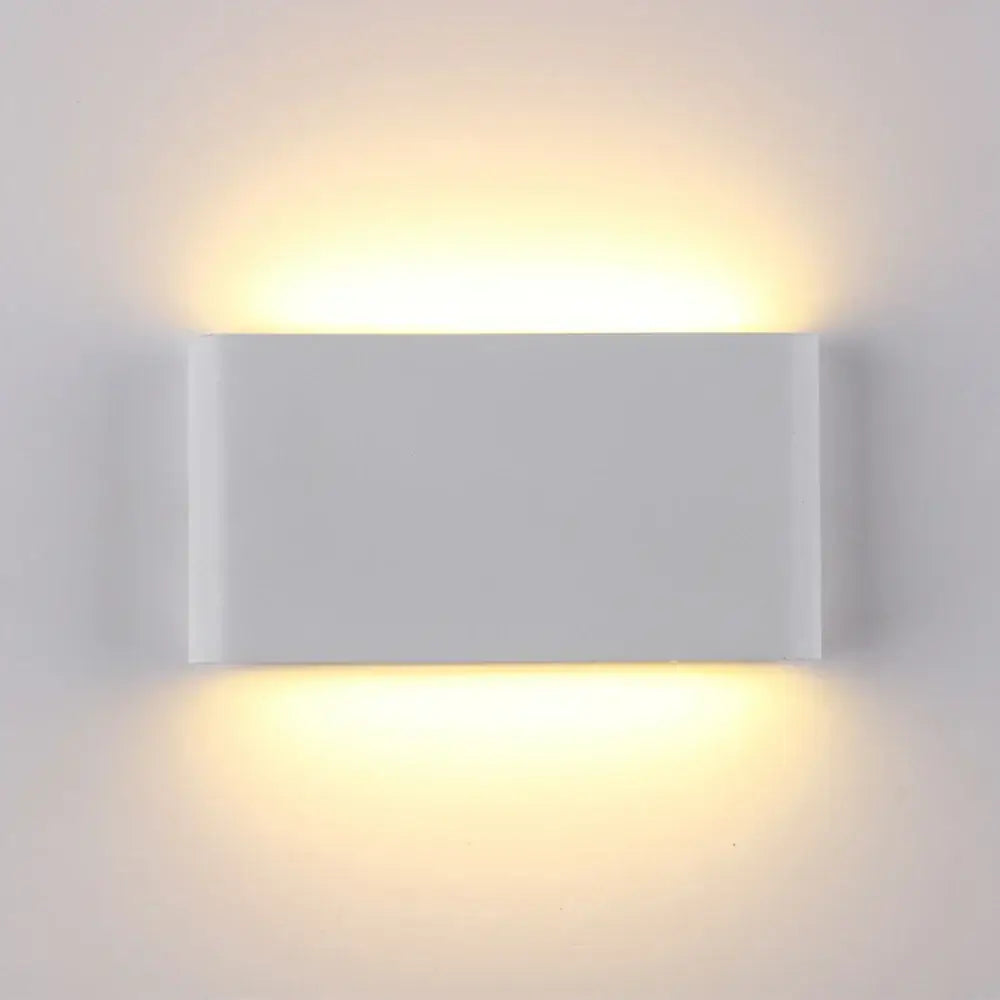 Modern white rectangular decorbites led outdoor wall lamps with warm even lighting for indoor corridor and stair lighting